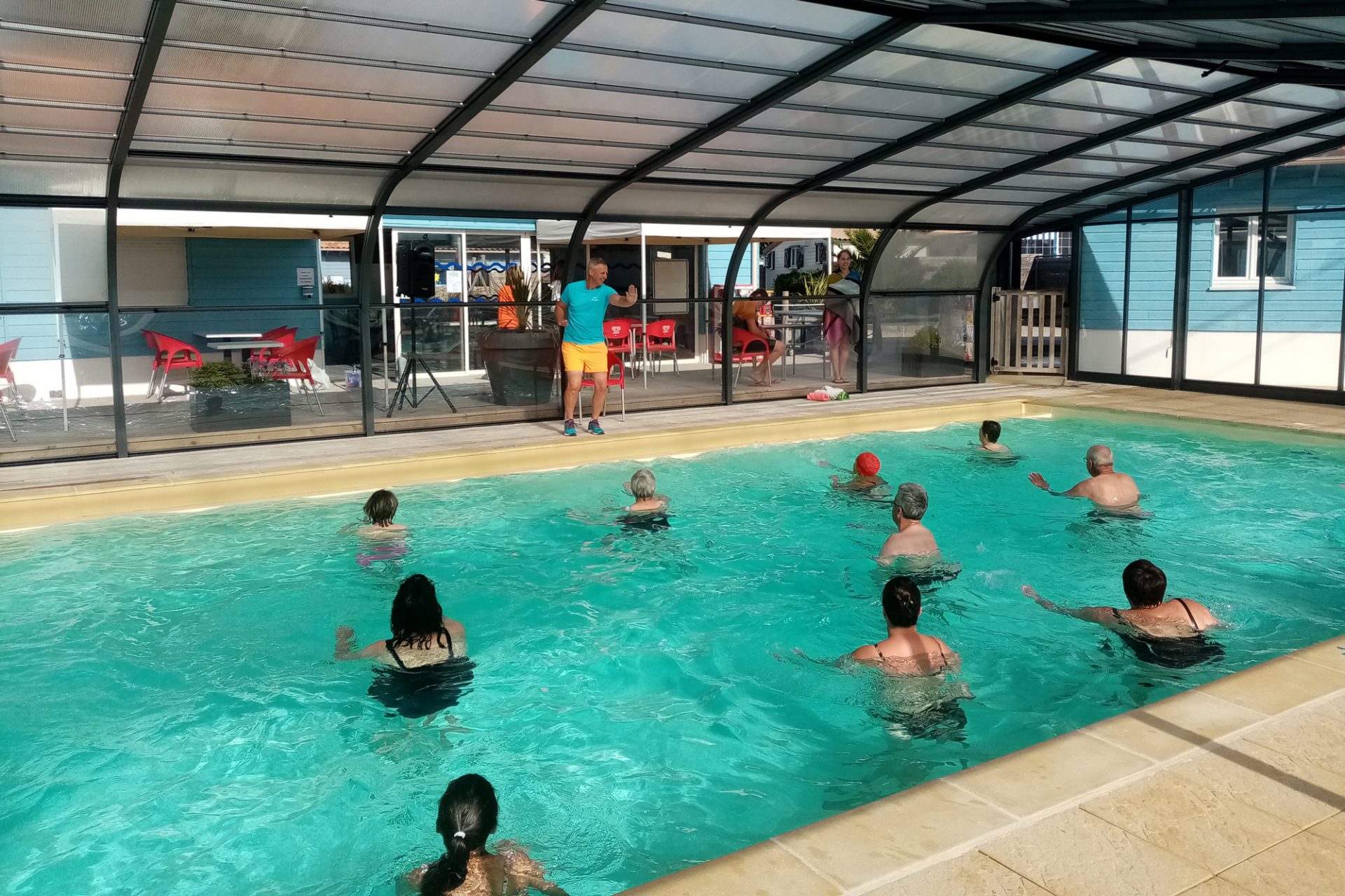 Aquatic activity swimming pool campsite Loire Atlantique