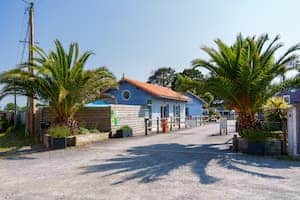 Entrée de notre camping à Tharon Plage